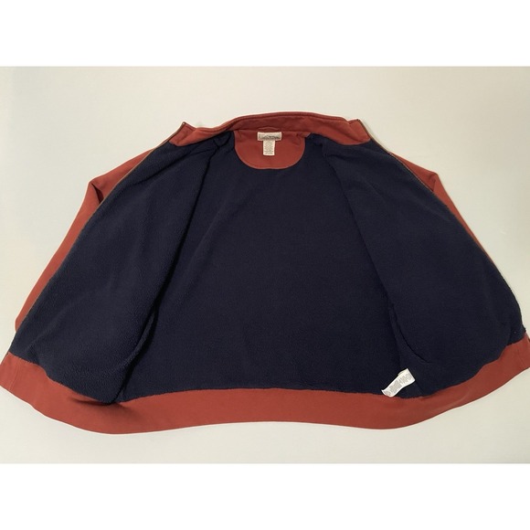 Katahdin Iron Works LL Bean Sherpa Lined Full Zip Sweater Sz L Rust Orange Heavy - Picture 6 of 7